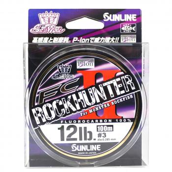 Sunline Fluorocarbone Leader Rock Hunter II 100 m 12 lb 0,285 mm (9093) Sans Trace