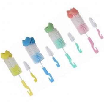 2 Stück Babyflaschen-Reinigungsset mit Schnullerbürste