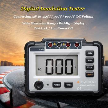 Testeur d'isolation numérique léger Jiguoor 250/500/1000V