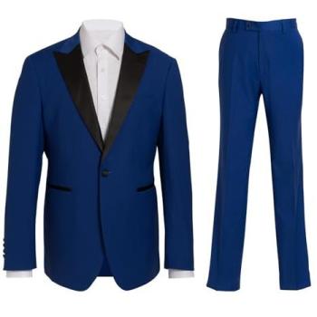 Classic Bright Blue Contrast Tux – 44R