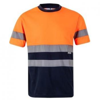 T-shirt Haute Visibilité Velilla Orange/Navy 3XL