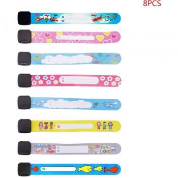 8-Pack Kids Anti-Lost Wristbands
