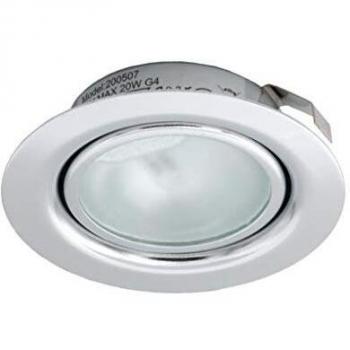Leyton Lighting 12V 20W Halogen Recessed Downlight Chrome Warm White Low Voltage