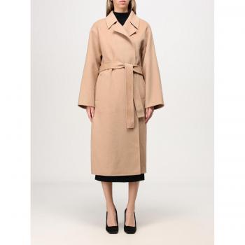 Cappotto lungo Beige in misto lana riciclata Calvin Klein Taglia S