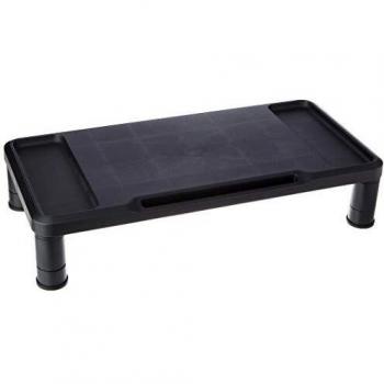 Q-Connect Monitorhalterung mit integrierter Mausmatte, Schwarz