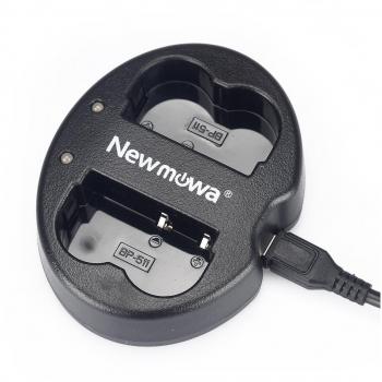 Newmowa Dual‑Port USB Charger for Canon Kiss Powershot G5 Pro 1