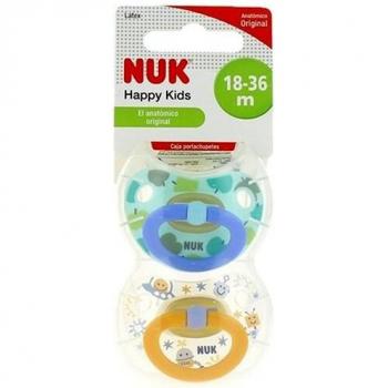 Nuk chupete happy kids látex 18-36 M 2 unidades
