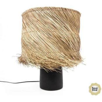 Lampe décorative « Bazar Bizar » – Support sisal, hauteur 55 cm, beige