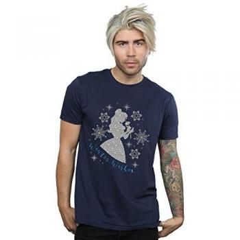 Disney Princess Men's Belle Winter Silhouette Tee