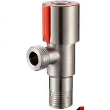 G1/2 304 SS Three Way Valve, Thickened Explosion-proof Water Heater Toilet Filling Valves (2PC)
