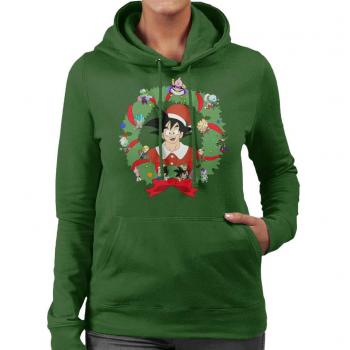Winter Goku Wreath Dragon Ball Z Hooded Sweatshirt