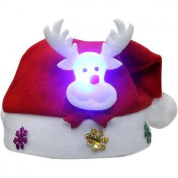 Casquette de Noël mignonne avec rennes pour enfants et adultes