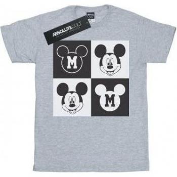 Mickey Mouse Smiling Squares Kids' Cotton T-Shirt