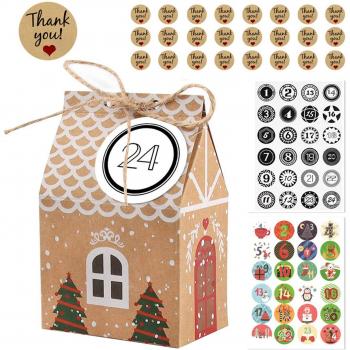Kraft Paper Christmas Treat Boxes for Cookies and Sweets