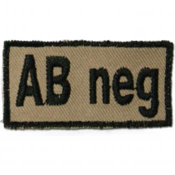 Badge de classe AB‑negatif – teinte kaki