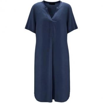 Casual Blusenkleid Aniston – 100 % Viskose, knielang, Marine