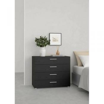 Arwen Comò Nera 80x40 – Mobile con Cassetti per Dormitorio