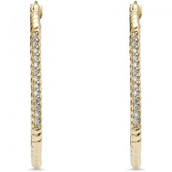 Pendientes de circonitas en forma rectangular de plata bañada en oro