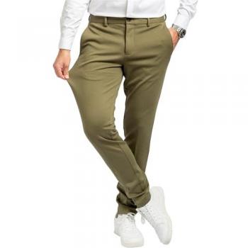 Stilvolle Herren Hosen Olive Grün 33W/34L – Modische Anzughose mit Stretch