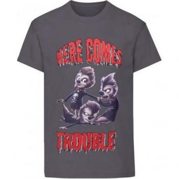 Hotel Transylvania Boys Trouble Zone T-Shirt 11-12 Grey