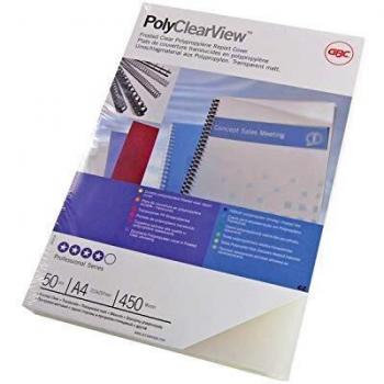 GBC Polyclear Binding Cover A4 300 Micron Frosted Pack 100 IB386848