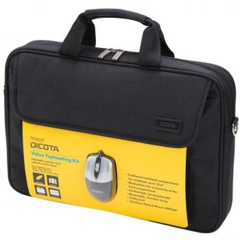 Dicota 14-15.6 Top Loader Bag + Free Mouse
