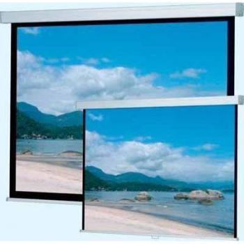 Schermo Rollo Professionale 1:1 230x230cm Nero/Bianco Guadagno 1.0 / Bianco Opaco
