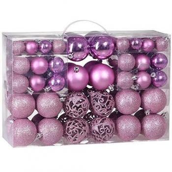 Boules de Noël Roses Mates