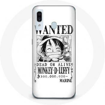 Samsung Galaxy A30 Hülle One Piece Manga Design Weiß