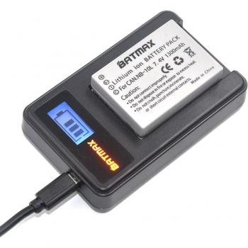 NB-10L Rechargeable Battery and LCD Charger for Canon G1X, G15, G16, SX40HS, SX50HS, SX60HS
