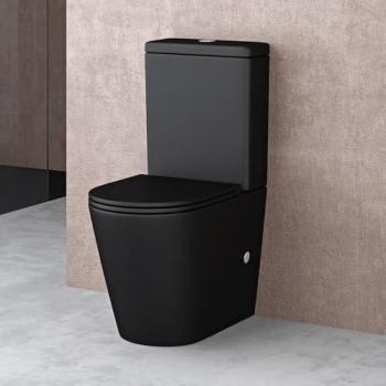 WC Doporro Design Stand108T – Toilettes à poser anthracite, système d’abaissement automatique