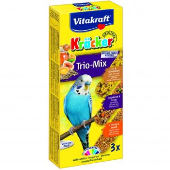VITAKRAFT Kracker Mix Snack Oiseaux : Miel‑Sésame, Abricot‑Figue, Œufs et Graines d’Hermitage (10×80 g)