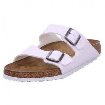 Birkenstock Arizona Birko-Flor Sandalen Unisex Weiß Größe 44
