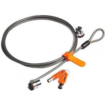Sécurité câblée Kensington Twin MicroSaver – Noir 2,3 m – Verrou partagé