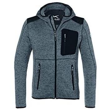 Strickjacke Light Grau/Schwarz 4XL