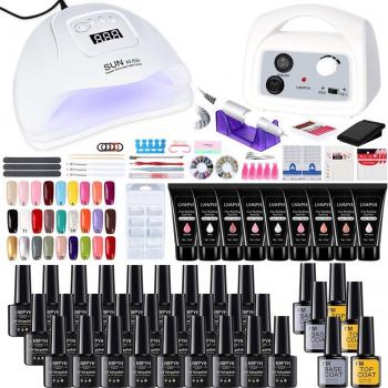 54W UV Nail Lamp and Nail Drill Set for Manicure
