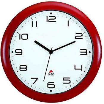 ALBA 30 cm Rote Lautlose Uhr