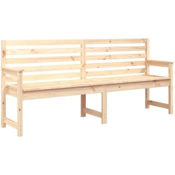 Banco de jardín con diseño rústico en madera de pino
