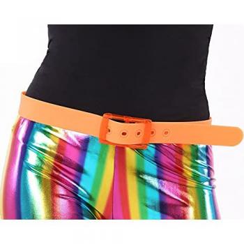 Ceinture transparente néon orange réglable
