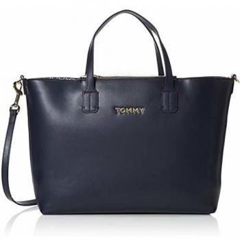 Tommy Hilfiger Iconic Satchel, Sac bandoulière femme, Bleu (Sky Captain)