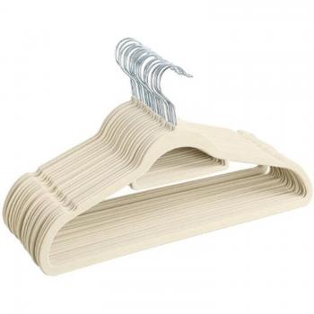 20 Pack Fluwelen Kledinghangers met Draaibare Haak, 42 cm
