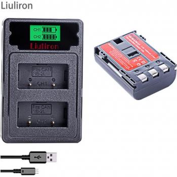 Dual USB Charger with 1400mAh NB-2L Battery for Canon EOS 400D S80 S70 S50 S60 350D G7 G9