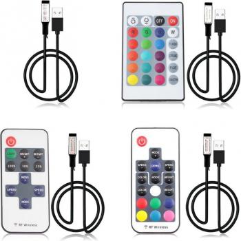 RGB LED Strip Lights USB with 3-Button Remote