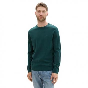 Pullover Tom Tailor Uomo Verde Scuro Taglia M
