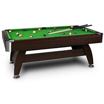 OneConcept Leeds Poolspieltisch – 16 Kugeln, 2 Queues, interner Rück