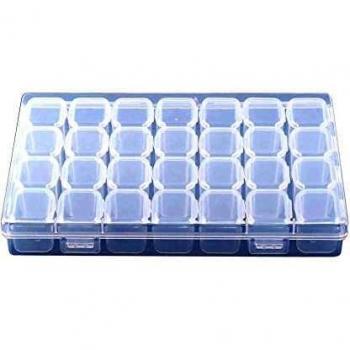 Transparent Weekly Pill Box, 28 Sections, Adjustable Tablet Organizer