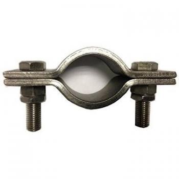 Light Duty 2 Bolt Pipe Clip 224 mm ID T316 Stainless Steel