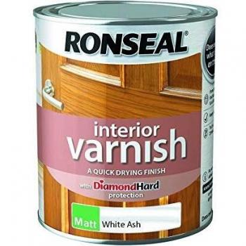Ronseal Interior Quick Dry Varnish White Ash Matt 750ml