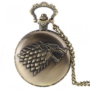 Vintage Wolf Taschenuhr für Männer und Frauen