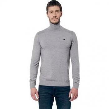 Pull Homme Kaporal Ariane Col roulé Gris – Maille en Relief – Logo Métallique